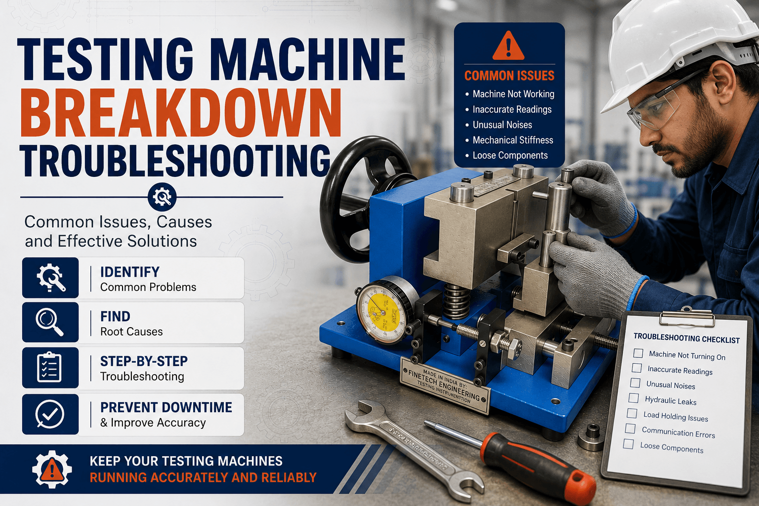 Testing Machine Breakdown Troubleshooting India