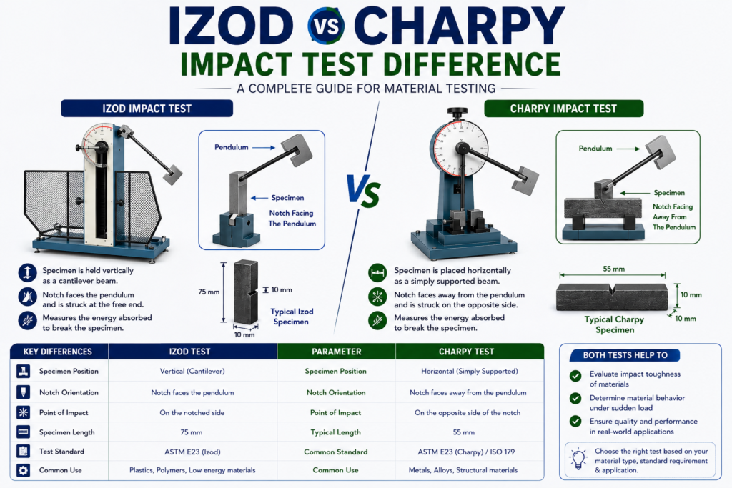 Izod vs Charpy Impact Test Difference