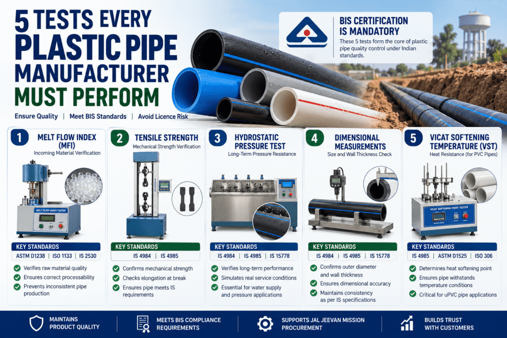 5 Tests Every Plastic Pipe Manufacturer Must Perform